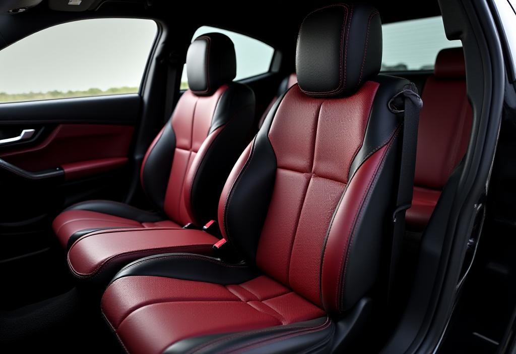 Interior de cuero cosido a mano